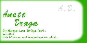 anett draga business card